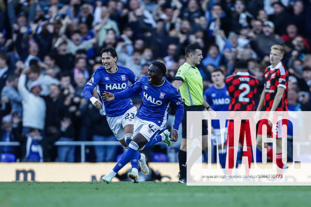 10th October 2026; Portman Road, Ipswich, Suffolk, England; Premier League Football, Ipswich Town versus Fulham;Abdoul Ouattara of Ipswich Town celebrates scoring a goal AndyxSkinner