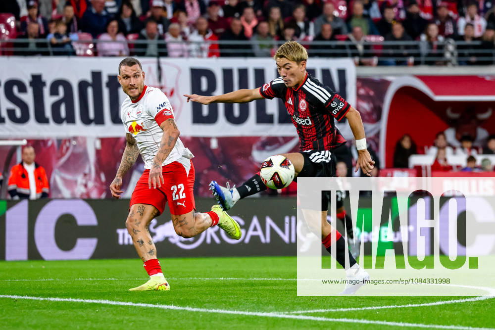 Ritsu Doan (Eintracht Frankfurt, 20) nimmt den Ball an. Laufduell David Raum (RB Leipzig, 22), GER, RB Leipzig vs. Eintracht Frankfurt, Fussball, 1. Bundesliga Herren, 5. Spieltag, Spielzeit 2026 2027, 10.10.2026 DFL regulations prohibit any use of photographs as image sequences and or quasi-video. GER, RB Leipzig vs. Eintracht Frankfurt, Fussball, 1. Bundesliga Herren, 5. Spieltag, Spielzeit 2026 2027, 10.10.2026 Leipzig