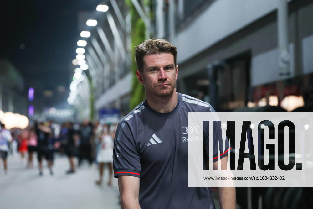 Nico Hulkenberg of Germany and Audi Revolut F1 Team in paddock at qualifying for F1 Grand Prix race of Singapore at Marina Bay Street Circuit on October 10, 2026 in Singapore, Singapore. (Photo by Qian Jun SPP-Paddocker)