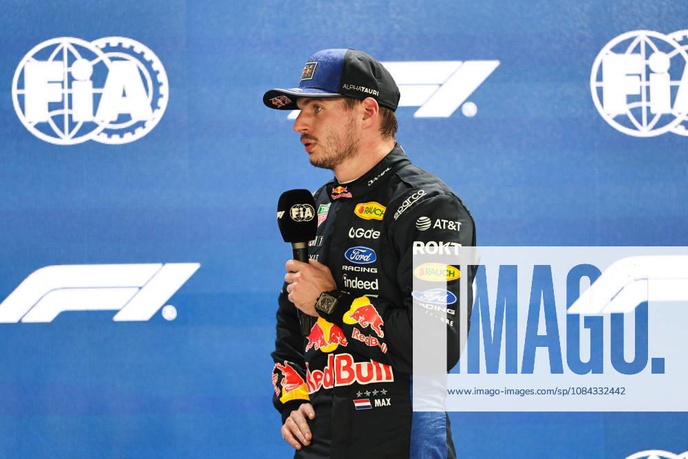 Max Verstappen of the Netherlands and Oracle Red Bull Racing being interviewd after qualifying for F1 Grand Prix race of Singapore at Marina Bay Street Circuit on October 10, 2026 in Singapore, Singapore. (Photo by Qian Jun SPP-Paddocker)