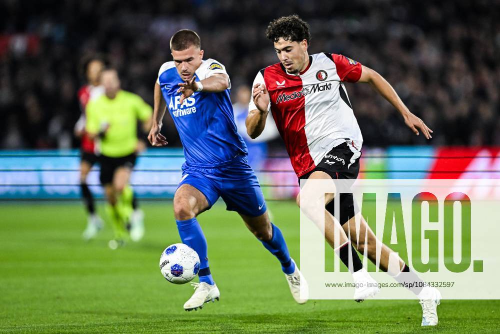ROTTERDAM - (lr) Wouter Goes of AZ Alkmaar, Nacho Ferri of Feyenoord during the Dutch Eredivisie match between Feyenoord and AZ Alkmaar at Feyenoord Stadium De Kuip on October 10, 2026 in Rotterdam, the Netherlands. OLAF KRAAK ANP Eredivisie 2026 27 ANPxSportx IVx 572041811 originalFilename: 572041811