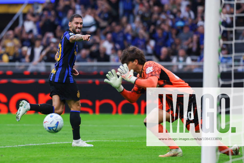 SOCCER - Serie A - Inter - FC Internazionale vs. Parma Calcio Photo by IPA ABACAPRESS.COM89510640 - Hakan Calhanoglu of FC Internazionale celebrates after scoring a goal during the Serie A Enilive 2026 27 soccer match between FC Internazionale and Parma Calcio 1913. Milan Italy
