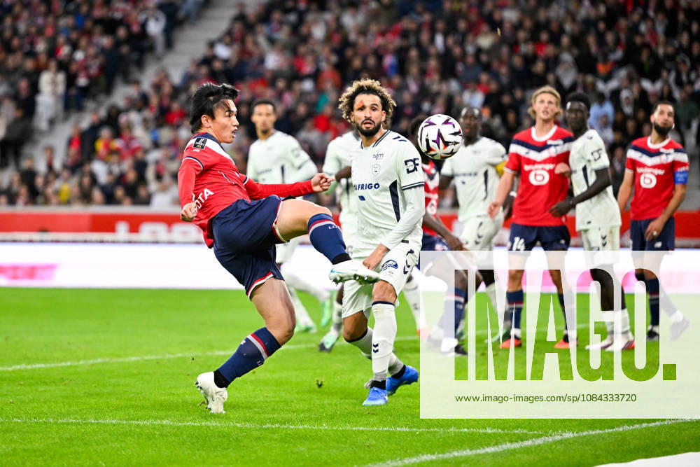 LOSC Lille v Le Havre Athletic Club - Ligue 1 McDonald s 2026 2027 Ayase UEDA of Lille and Ahmed TOUBA of Le Havre AC during Ligue 1 McDonald s match between Lille and Le Havre at Stade Pierre-Mauroy on October 10, 2026 in Lille, France. Lille France