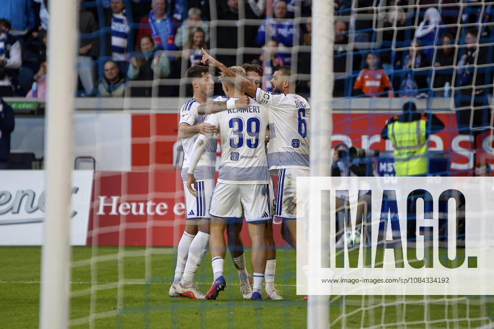 GER, Fussball, Herren, 3. Liga, Saison 2026 2027, MSV Duisburg - TSG Hoffenheim II Peter Remmert (Duisburg) Torjubel, jubelt nach seinem Treffer zum 2:2 mit seiner Mannschaft Duisburg schauinsland-reisen-Arena Nordrhein-Westfalen Deutschland