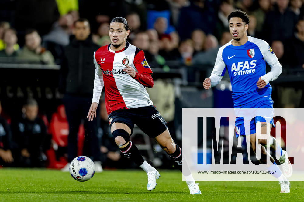 ROTTERDAM - SC Feyenoord Rotterdam forward Anis Hadj Moussa during the Vriendenloterij Eredivisie match between Feyenoord and AZ at De Kuip on 10 October 2026 in Rotterdam, Netherlands. (Photo by DeFodi Images) -