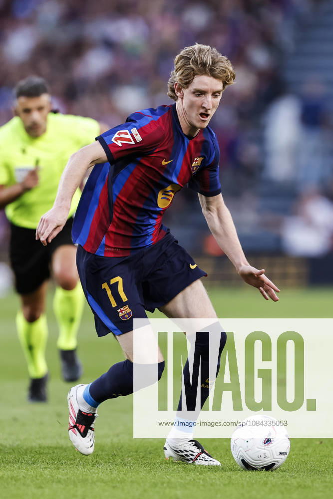 Anthony Gordon of FC Barcelona, Barca in action during the Spanish league, LaLiga EA Sports, football match played between FC Barcelona and Getafe CF at Spotify Camp Nou stadium on October 10, 2026 in Barcelona, Spain. FC Barcelona V Getafe CF - LaLiga EA Sports - ZUMAa181 20261010_zaa_a181_086