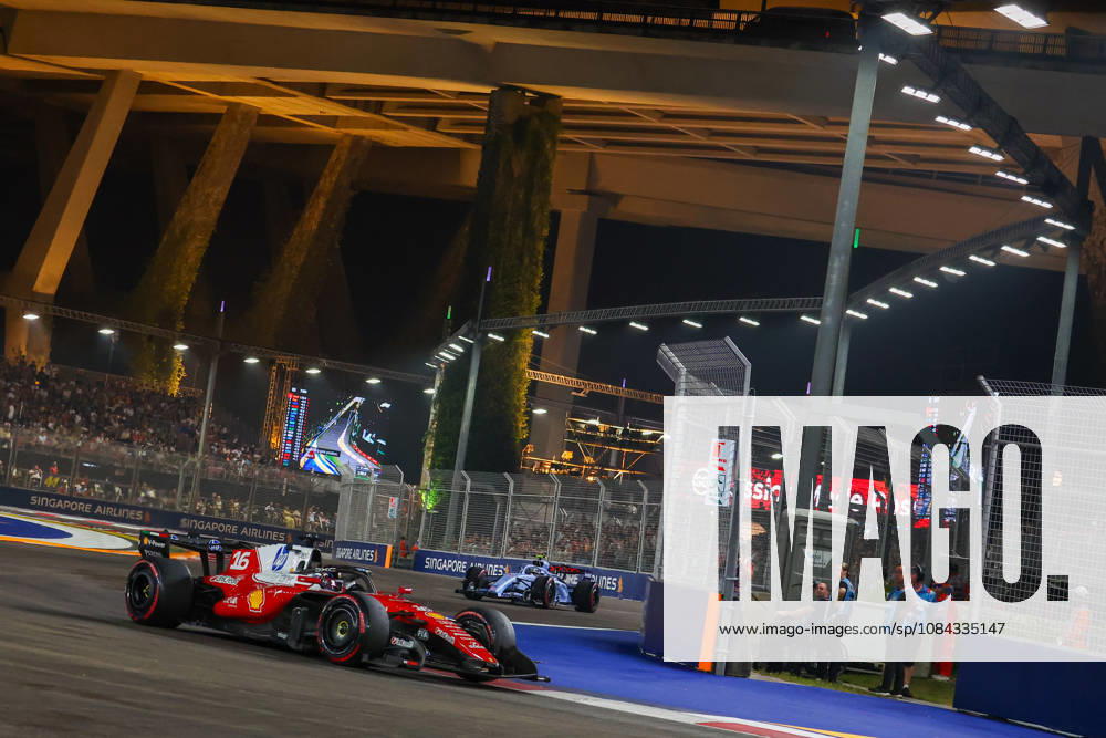Formula 1 Singapore Grand Prix SINGAPORE - OCTOBER 10: Ferrari s driver Charles Leclerc (L) and Audi s driver Gabriel Bortoleto (R) during the Qualifying Session at the Formula One Grand Prix of Singapore, at the Marina Bay Street Circuit in Singapore, on October 10, 2026. Daniel Ceng Anadolu Singapore Singapore. Editorial use only. Please get in touch for any other usage.