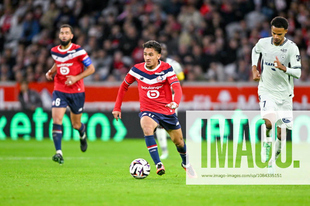 LOSC Lille v Le Havre Athletic Club - Ligue 1 McDonald s 2026 2027 Osame Sahraoui of Lille during Ligue 1 McDonald s match between Lille and Le Havre at Stade Pierre-Mauroy on October 10, 2026 in Lille, France. Lille France