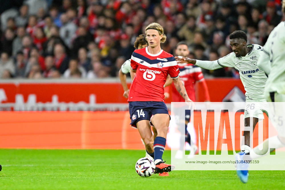 LOSC Lille v Le Havre Athletic Club - Ligue 1 McDonald s 2026 2027 Maurits KJAERGAARD of Lille during Ligue 1 McDonald s match between Lille and Le Havre at Stade Pierre-Mauroy on October 10, 2026 in Lille, France. Lille France