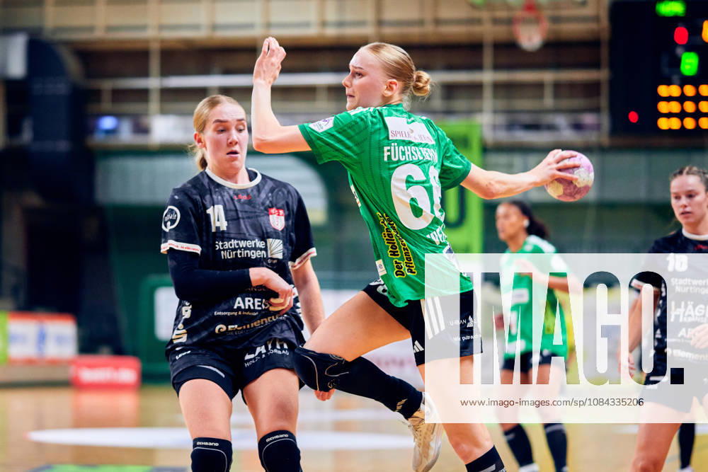ALISSA KATARINA WERLE (Fuechse Berlin, 66), Nora Erhardt (SG Nuertingen-Zizishausen, 14), GER, 2. Handball - Bundesliga Frauen, Fuechse Berlin vs. SG Nuertingen-Zizishausen, Saison 2026 27, 5. Spieltag, 10.10.2026 GER, 2. Handball - Bundesliga Frauen, Fuechse Berlin vs. SG Nuertingen-Zizishausen, Saison 2026 27, 5. Spieltag, 10.10.2026 Berlin