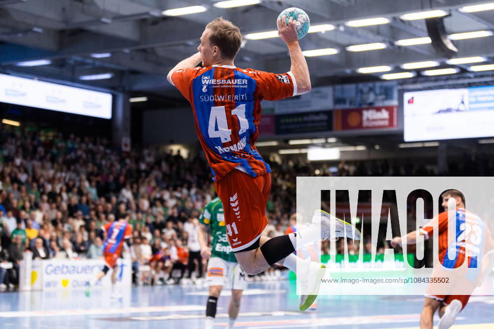 Till HERMANN (SG BBM Bietigheim, 41) erzielt ein Tor, Aktion, Torwurf GER, FRISCH AUF! Goeppingen vs. SG BBM Bietigheim, Handball, Bundesliga, OPEL HBL, 8. Spieltag, Spielzeit 2026 2027, 10.10.2026, GER, FRISCH AUF! Goeppingen vs. SG BBM Bietigheim, Handball, Bundesliga, OPEL HBL, 8. Spieltag, Spielzeit 2026 2027, 10.10.2026, Goeppingen