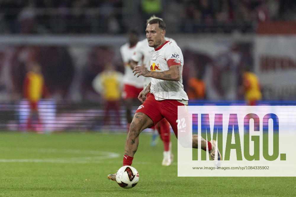 GER, Leipzig, Fussball, Bundesliga, 5. Spieltag, RB Leipzig vs. Eintracht Frankfurt im Bild v.l.: David Raum (RB Leipzig 22), 10.10.2026, Red-Bull Arena Leipzig DFL DFB REGULATIONS PROHIBIT ANY USE OF PHOTOGRAPHS AS IMAGE SEQUENCES AND OR QUASI-VIDEO, Leipzig Red-Bull Arena Sachsen Germany
