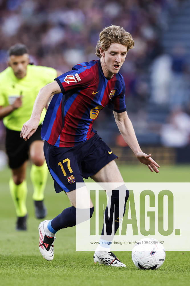 Anthony Gordon of FC Barcelona, Barca in action during the Spanish league, LaLiga EA Sports, football match played between FC Barcelona and Getafe CF at Spotify Camp Nou stadium on October 10, 2026 in Barcelona, Spain. Barcelona Spain - ZUMAa181 20261010_zaa_a181_086