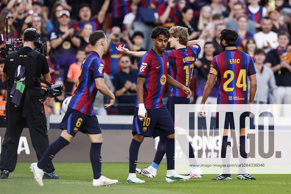 Anthony Gordon of FC Barcelona, Barca celebrates a goal during the Spanish league, LaLiga EA Sports, football match played between FC Barcelona and Getafe CF at Spotify Camp Nou stadium on October 10, 2026 in Barcelona, Spain. Barcelona Spain - ZUMAa181 20261010_zaa_a181_090