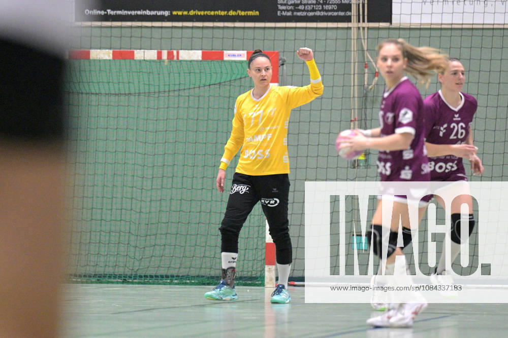 Sara Suba (TusSies Metzingen, 77) im Tor Jubelt nach der Parade TusSies Metzingen vs. SCM Ramnicu Valcea, Handball, EHF, Europa Leauge Qualifikation Rueckspiel, Saison 2026 2027, 10.10.2026 TusSies Metzingen vs. SCM Ramnicu Valcea, Handball, EHF, Europa Leauge Qualifikation Rueckspiel, Saison 2026 2027, 10.10.2026 Metzingen