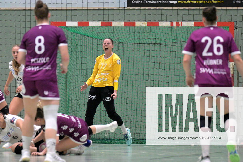 Sara Suba (TusSies Metzingen, 77) im Tor Jubelt nach der Parade TusSies Metzingen vs. SCM Ramnicu Valcea, Handball, EHF, Europa Leauge Qualifikation Rueckspiel, Saison 2026 2027, 10.10.2026 TusSies Metzingen vs. SCM Ramnicu Valcea, Handball, EHF, Europa Leauge Qualifikation Rueckspiel, Saison 2026 2027, 10.10.2026 Metzingen