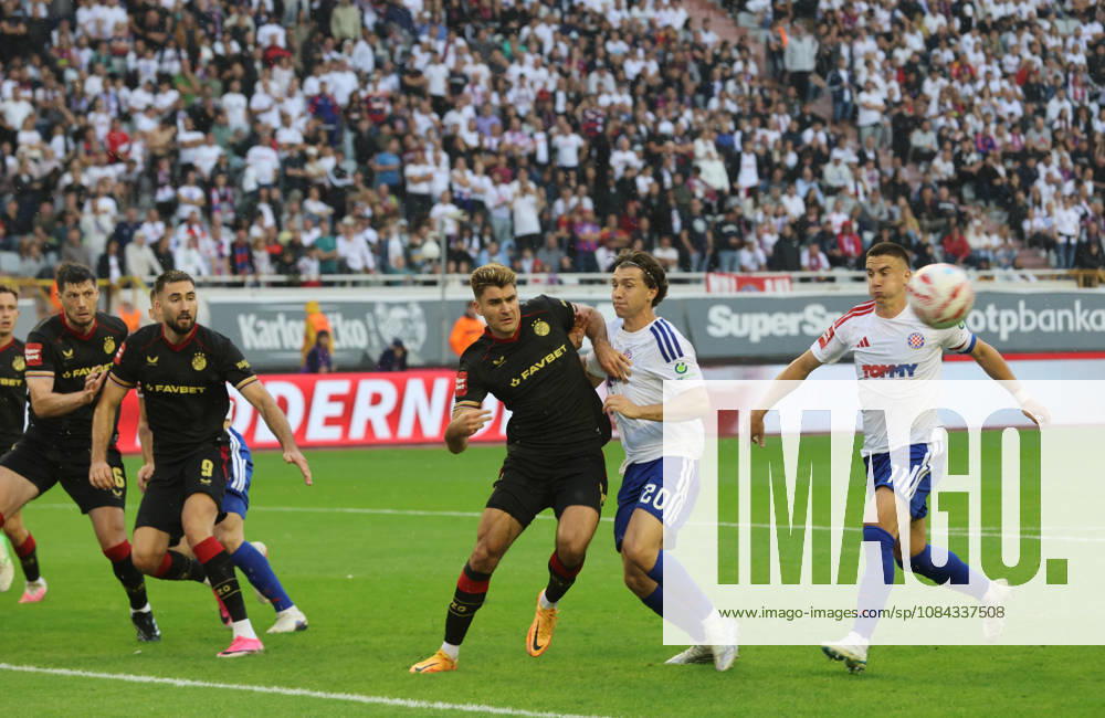 SuperSport HNL, round 09: HNK Hajduk Split v GNK Dinamo Zagreb Kiril Kravcov of GNK Dinamo Zagreb and Alberto del Moral of HNK Hajduk Split during the SuperSport HNL 2026. 2027. round 09 match between HNK Hajduk Split and GNK Dinamo Zagreb at Poljud Stadium in Split, Croatia on October 10, 2026. IvoxCagalj PIXSELL