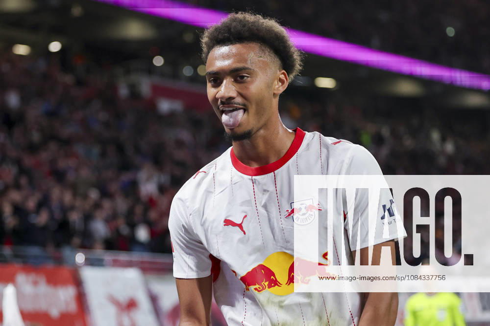 Tidiam Gomis (RB Leipzig) bejubelt seinen Treffer zum 6:0 waehrend des spiels der 1. Bundesliga zwischen RB Leipzig und Eintracht Frankfurt, Red Bull Arena am 10. October 2026 in Leipzig, Deutschland. (Foto von Marco Steinbrenner DeFodi Images) +++ Tidiam Gomis (RB Leipzig) celebrates after scoring his teams sixth Goal during the Bundesliga match between RB Leipzig and Eintracht Frankfurt at Red Bull Arena on October 10, 2026 in Leipzig, Germany. (Photo by Marco Steinbrenner DeFodi Images) DFB DFL REGULATIONS PROHIBIT ANY USE OF PHOTOGRAPHS AS IMAGE SEQUENCES AND OR QUASI-VIDEO. (Photo by Marco Steinbrenner DeFodi Images) -