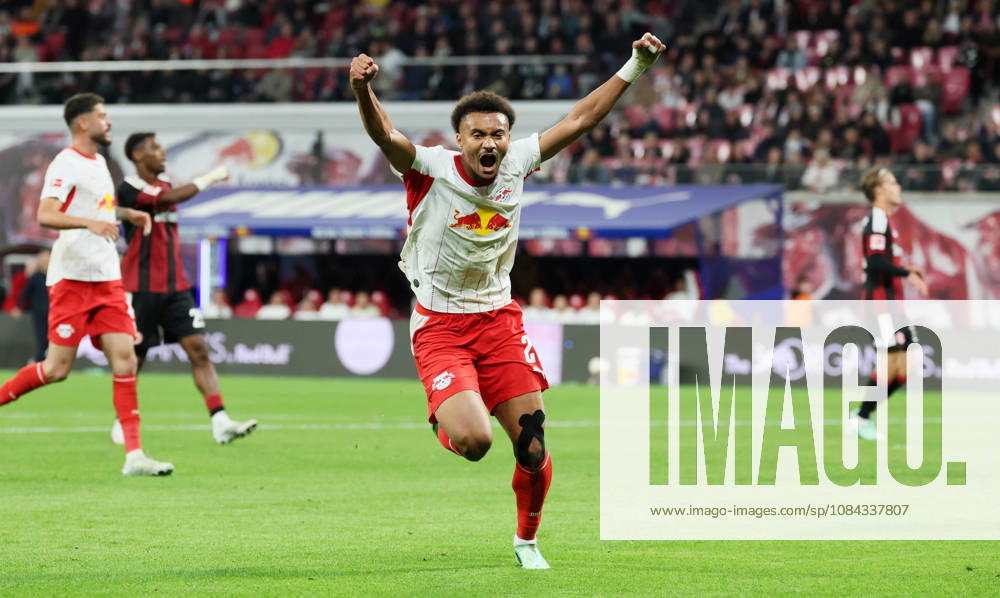 RB Leipzig - Frankfurt Bundesliga Leipzig, 10.10.2026, Red Bull Arena, Fußball, 1.Bundesliga, 5.Spieltag , RB Leipzig vs. SG Eintracht Frankfurt , Im Bild: Tor für RB Leipzig. Tidiam Gomis (27, RB Leipzig) trifft zum 6:0 und jubelt. , Nur zur redaktionellen Nutzung. Only editorial use. , DFL DFB regulations prohibit any use of photographs as image sequences and or quasi-video. ,