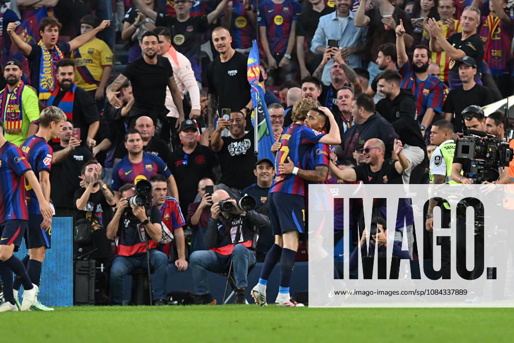 FC Barcelona, Barca v GETAFE CF SPOTIFY CAMP NOU. BARCELONA October 10,2026 FC BARCELONA vs GETAFE CF OCTOBER 10 ,2026 Gabriel Jesus (9) of FC Barcelona celebrates scoring his team s second goal with Anthony Gordon (17) of FC Barcelona during the match between FC Barcelona and Getafe CF corresponding to the eighth day of La Liga EA Sports at at Spotify Camp Nou in Barcelona, Spain. Barcelona ESP