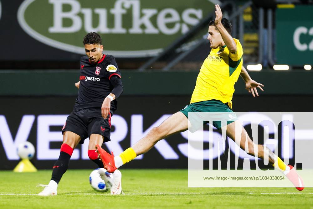 SITTARD - Younes Taha of FC Twente, Justin Hubner of Fortuna Sittard (lr) during the Dutch Eredivisie match between Fortuna Sittard and FC Twente at the Fortuna Sittard stadium on 10 October 2026 in Sittard, the Netherlands. IRIS VAN DEN BROEK ANP Eredivisie 2026 27 ANPxSportx IVx 572050922 originalFilename: 572050922