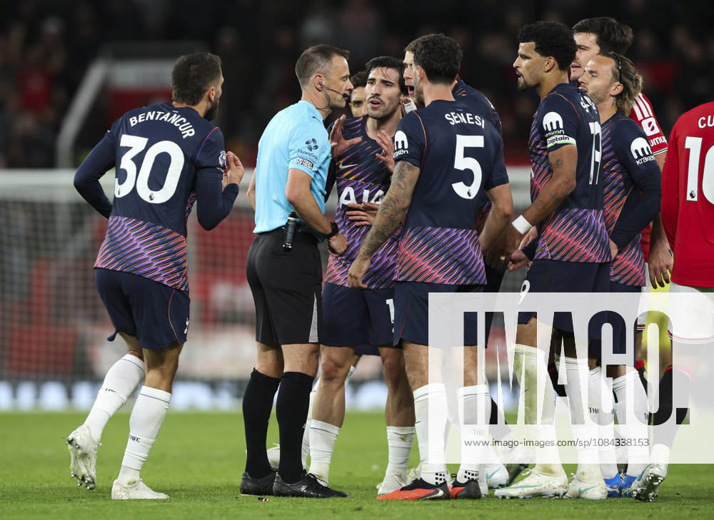 Liverpool v Manchester City, FA Premier League 10.10.26 Liverpool v Manchester City, FA Premier League Bradley Ormesher The Times Rodrigo Bentancur of Tottenham shown red card incident