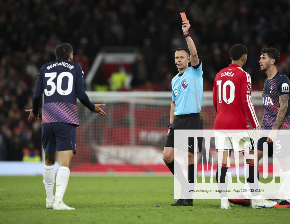 Liverpool v Manchester City, FA Premier League 10.10.26 Liverpool v Manchester City, FA Premier League Bradley Ormesher The Times Rodrigo Bentancur of Tottenham shown red card incident