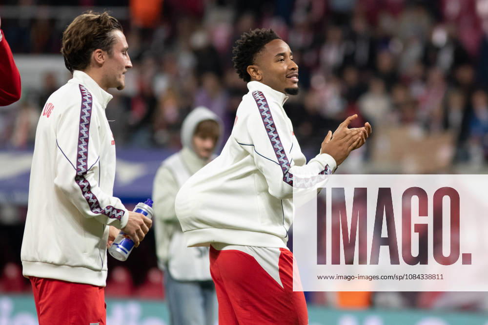 1. Fußball Bundesliga: RB Leipzig - Eintracht Frankfurt; 10.10.2026 Christopher Nkunku (28, RB Leipzig) hat sich den Ball geschnappt. LEIPZIG, DEUTSCHLAND - OCTOBER 10: Bundesliga-Spiel RB Leipzig - Eintracht Frankfurt in der Red Bull Arena am 5. Spieltag der 1. Bundesliga am October 10, 2026 in Leipzig, Deutschland. DFL REGULATIONS PROHIBIT ANY USE OF PHOTOGRAPHS AS IMAGE SEQUENCES AND OR QUASI-VIDEO.