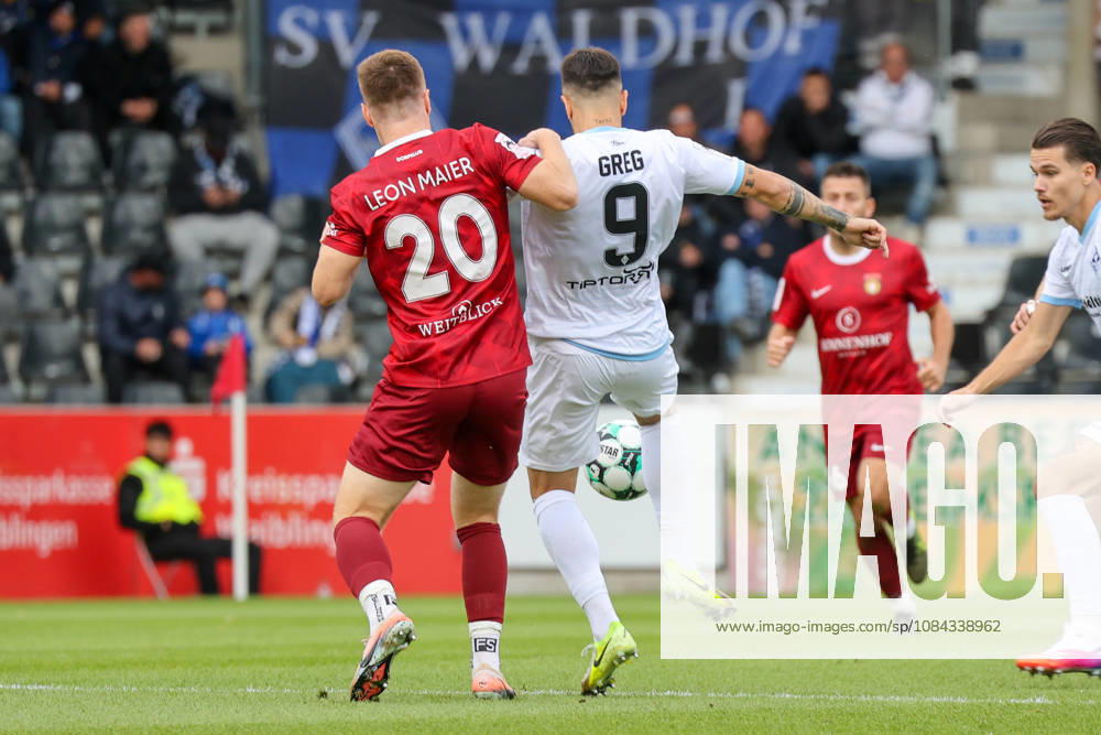 Leon Maier (SG Sonnenhof Großaspach, 20), Goncalo Gregorio (SV Waldhof Mannheim, 9) Fussball: 3. Liga, 8. Spieltag, SG Sonnenhof Großaspach vs. SV Waldhof Mannheim am 10.10.2026 in Aspach-Großaspach (WIRmachenDRUCK Arena), Deutschland Aspach-Großaspach WIRmachenDRUCK Arena Deutschland