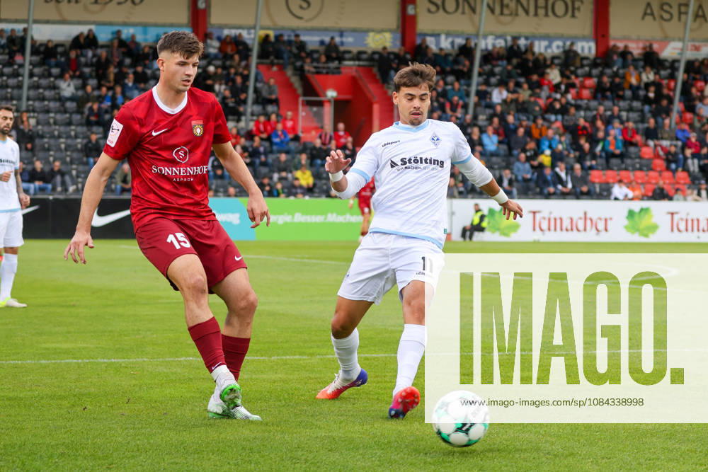 Antonis Aidonis (SG Sonnenhof Großaspach, 15), Masca (SV Waldhof Mannheim, 11) Fussball: 3. Liga, 8. Spieltag, SG Sonnenhof Großaspach vs. SV Waldhof Mannheim am 10.10.2026 in Aspach-Großaspach (WIRmachenDRUCK Arena), Deutschland Aspach-Großaspach WIRmachenDRUCK Arena Deutschland