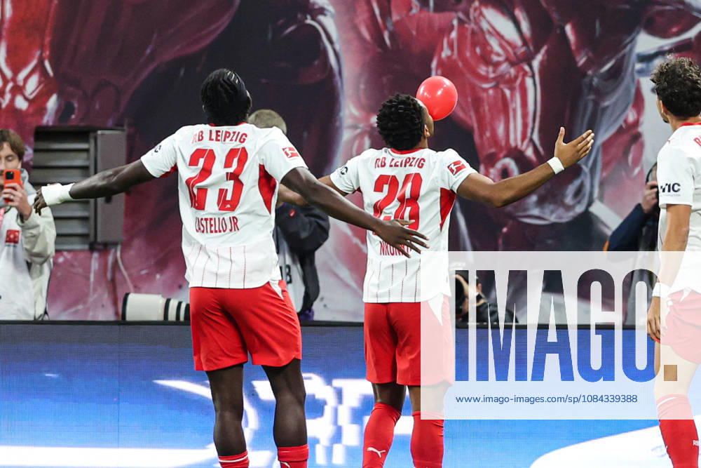 Torjubel - Torschütze Christopher Nkunku (RB Leipzig,28) trifft zum 2-0 - 1. Fussball Bundesliga Saison 2026-2027 Punktspiel RB Leipzig vs.Eintracht Frankfurt in der Red Bull Arena in Leipzig - Aktion,Fussball,Deutschland,Mann,Männer