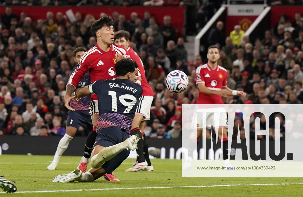 Manchester, England, 10th October 2026. Dominic Solanke of Tottenham Hotspur scores during the Manchester United, ManU vs Tottenham Hotspur Premier League match at Old Trafford, Manchester. Picture credit should read: Andrew Yates Sportimage . SPI_048_AY_MANUTD_SPURS SPI-5058-0048
