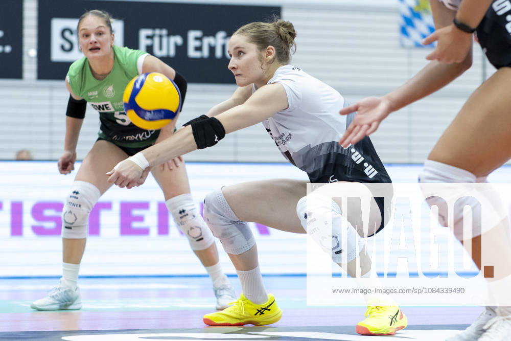 DEKRA 1. Bundesliga Frauen: Schwarz-Weiss Erfurt vs. Rote Raben Vilsbiburg; Erfurt; 10.10.2026 Teresa Ziegenbalg ( 7; Schwarz-Weiss Erfurt) DEKRA 1. Bundesliga Frauen: Schwarz-Weiss Erfurt vs. Rote Raben Vilsbiburg; Riethsporthalle Erfurt