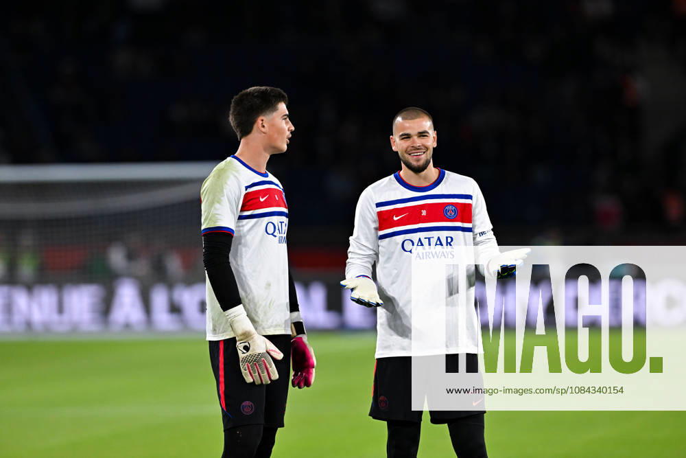Paris Saint-Germain v Le Mans FC - Ligue 1 McDonald s 2026 2027 Lucas CHEVALIER of Paris Saint-Germain and Alessandro LONGONI of Paris Saint-Germain during Ligue 1 McDonald s match between Paris and Le Mans at Parc des Princes on October 10, 2026 in Paris, France. Paris France