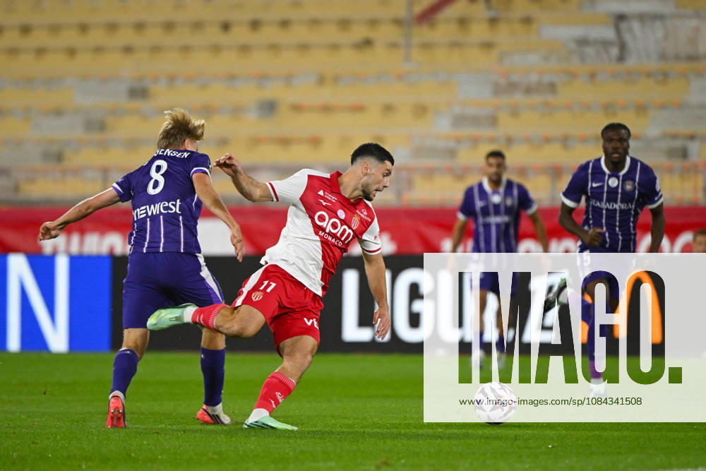 Matthis Abline (ASM) - Ligue 1 McDonald s match between AS Monaoc and Toulouse Football Club on October 10, 2026 at the Louis II Stadium in Monaco.