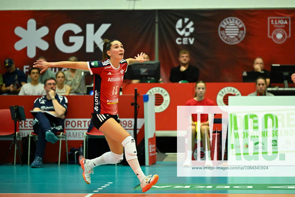 Karolina Fricova (Allianz MTV Stuttgart, 15) Dresdner SC vs. Allianz MTV Stuttgart, 1. Volleyball Bundesliga Damen, Spielzeit 2026 2027, 10.10.2026 Dresdner SC vs. Allianz MTV Stuttgart, 1. Volleyball Bundesliga Damen, Spielzeit 2026 2027, 10.10.2026 Dresden