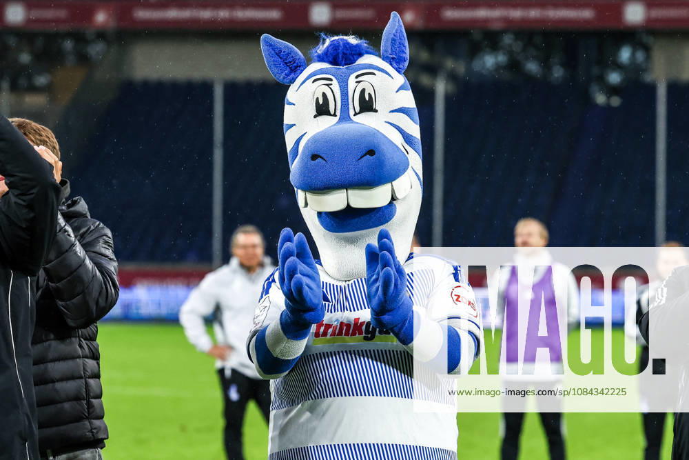Fussball, 3.Liga Saison 2026 2027 8.Spieltag MSV Duisburg - TSG 1899 Hoffenheim II 10.10.2026, schauinsland-reisen-arena Maskottchen Ennatz Duisburg schauinsland-reisen-arena Nordrhein-Westfalen Deutschland