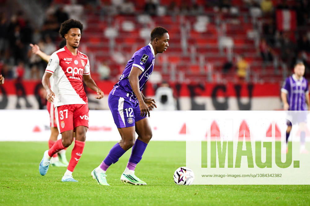 AS Monaco v Toulouse FC - Ligue 1 McDonald s 2026 2027 Edan DIOP of Monaco and Christ TAPE of Toulouse FC during Ligue 1 McDonald s match between Monaco and Toulouse at Stade Louis II on October 10, 2026 in Monaco, Monaco. Monaco Monaco