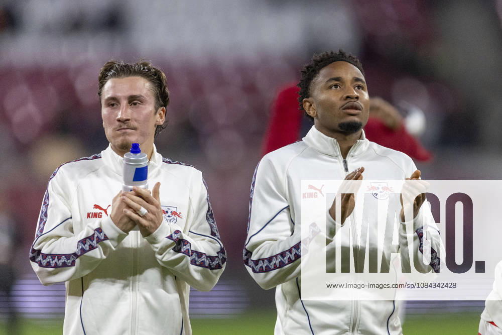 GER, Leipzig, Fussball, Bundesliga, 5. Spieltag, RB Leipzig vs. Eintracht Frankfurt im Bild v.l.: Rocco Reitz (RB Leipzig 20), Christopher Nkunku (RB Leipzig 28), nach dem Spiel 10.10.2026, Red-Bull Arena Leipzig DFL DFB REGULATIONS PROHIBIT ANY USE OF PHOTOGRAPHS AS IMAGE SEQUENCES AND OR QUASI-VIDEO, Leipzig Red-Bull Arena Sachsen Germany