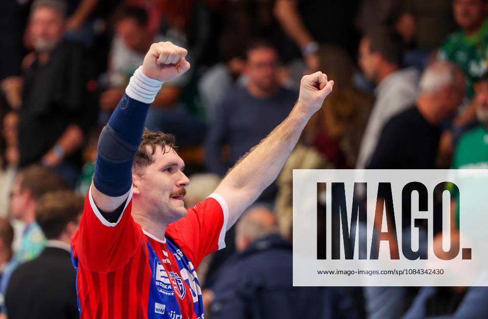Deutschland, Göppingen, Handball Opel HBL Bundesliga, FRISCH AUF! Göppingen vs. SG BBM Bietigheim, Jubel Bietigheim, Jonathan Fischer (BBM)