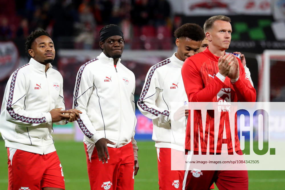 Fussball 1.Bundesliga, RB Leipzig - Eintracht Frankfurt v.l. Jubel, Freude über den Sieg Leipzig