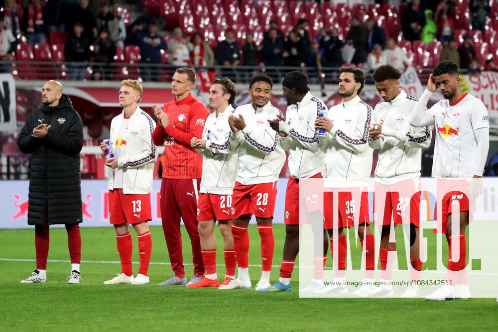 Fussball 1.Bundesliga, RB Leipzig - Eintracht Frankfurt v.l. Jubel, Freude über den Sieg Leipzig