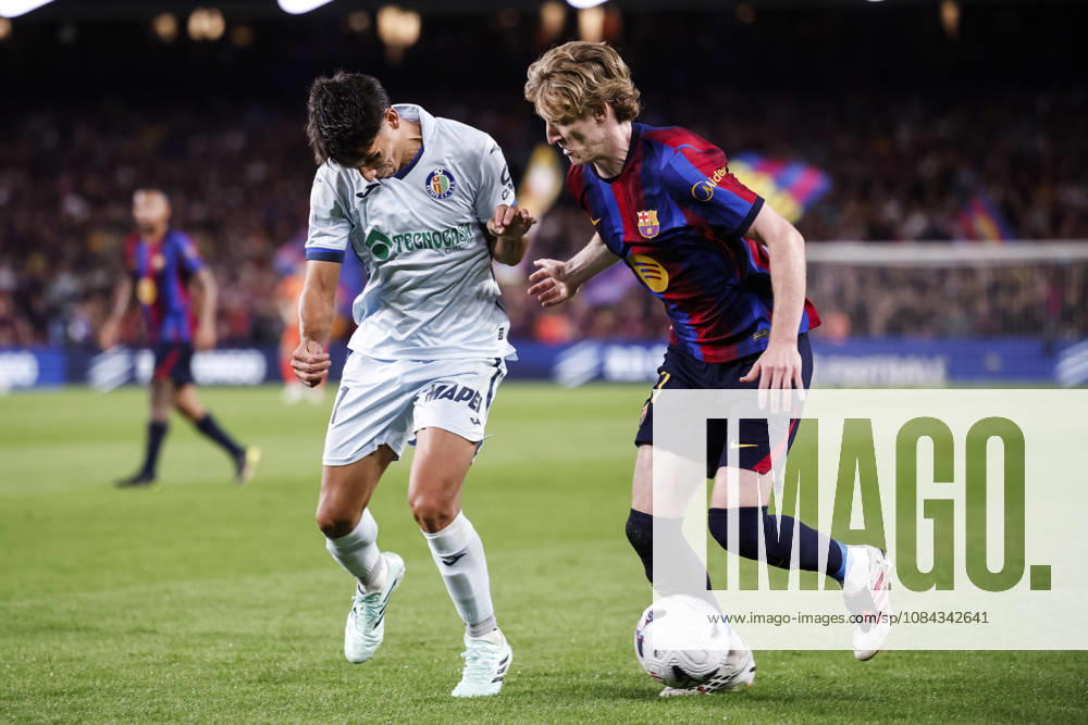 Anthony Gordon of FC Barcelona, Barca in action during the Spanish league, LaLiga EA Sports, football match played between FC Barcelona and Getafe CF at Spotify Camp Nou stadium on October 10, 2026 in Barcelona, Spain. Barcelona Spain - ZUMAa181 20261010_zaa_a181_123