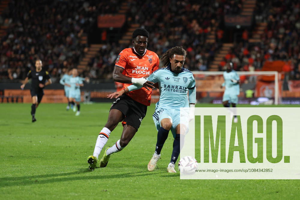 FC Lorient v Paris FC - Ligue 1 McDonald s 2026 2027 Nathaniel ADJEI and Luca KOLEOSHO Pduring Ligue 1 McDonald s match between Lorient and Paris at Stade Yves Allainmat on October 10, 2026 in Lorient, France. Lorient France