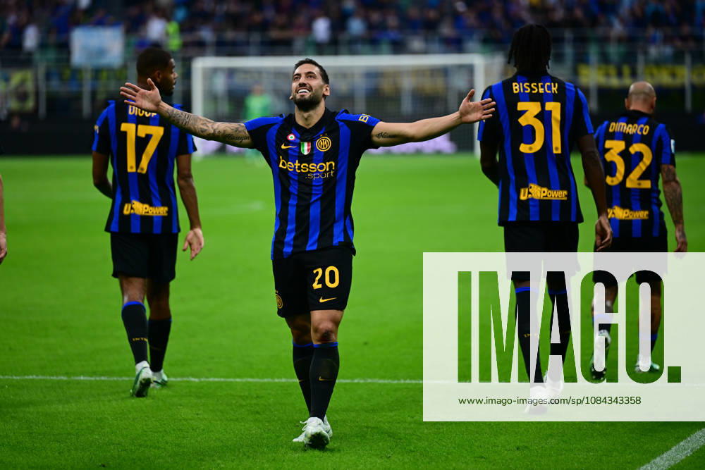 FC Internazionale v Parma Calcio - Serie A 2026 27 Hakan Calhanoglu of Inter Milan celebrates after scoring his team s second goal during a Serie A match between Inter Milan and Parma Calcio at San Siro Stadium in Milan, Italy, on October 10, 2026. Milan Lombardy Italy