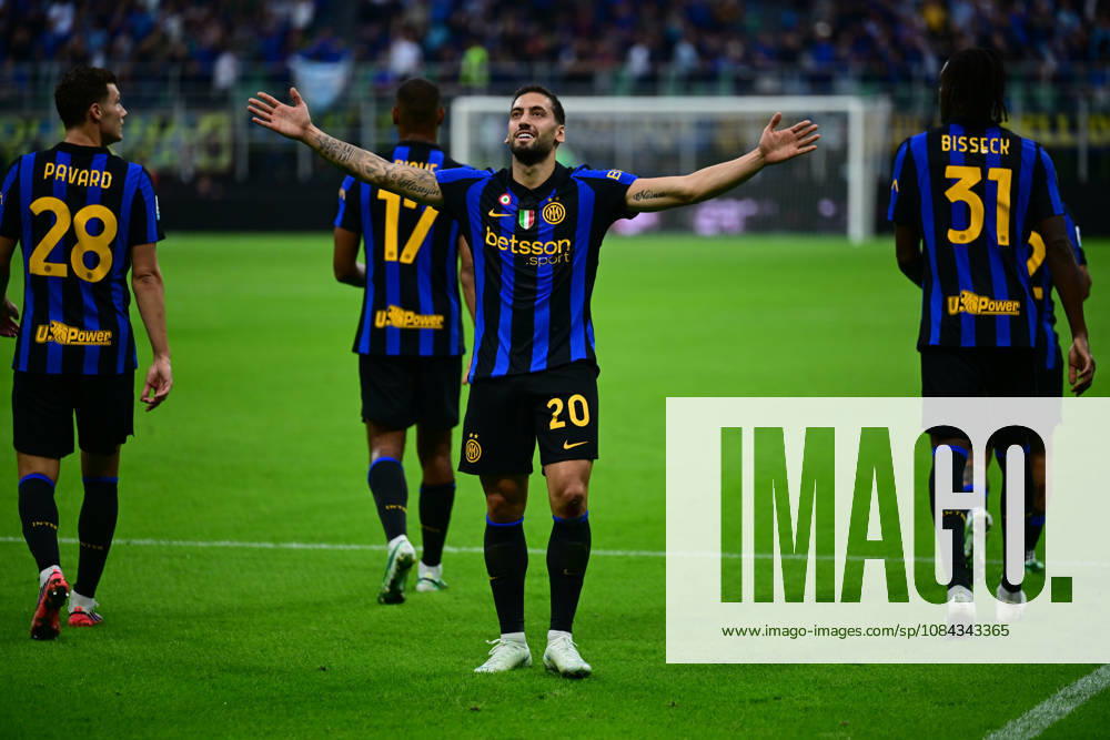 FC Internazionale v Parma Calcio - Serie A 2026 27 Hakan Calhanoglu of Inter Milan celebrates after scoring his team s second goal during a Serie A match between Inter Milan and Parma Calcio at San Siro Stadium in Milan, Italy, on October 10, 2026. Milan Lombardy Italy