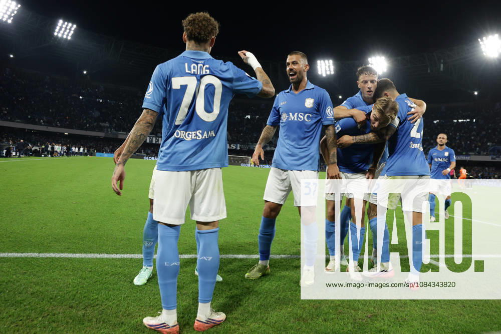 Serie a football match SSC Napoli vs Frosinone Napoli s Dutch midfielder Noa Lang celebrates after scoring a goal of 2-0 during the Serie A football match between SSC Napoli vs Frosinone at the Diego Armando Maradona Stadium in Naples, southern Italy, on October 10, 2026. ABP18195