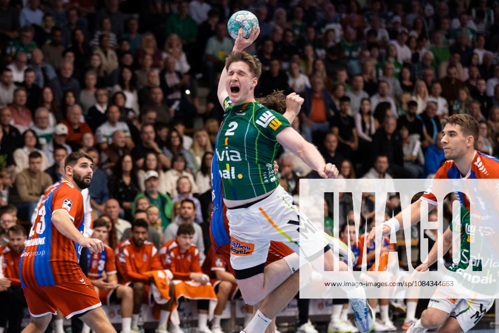 Oskar NEUDECK (FRISCH AUF! Goeppingen, 02) erzielt ein Tor, Aktion, Torwurf GER, FRISCH AUF! Goeppingen vs. SG BBM Bietigheim, Handball, Bundesliga, OPEL HBL, 8. Spieltag, Spielzeit 2026 2027, 10.10.2026, GER, FRISCH AUF! Goeppingen vs. SG BBM Bietigheim, Handball, Bundesliga, OPEL HBL, 8. Spieltag, Spielzeit 2026 2027, 10.10.2026, Goeppingen