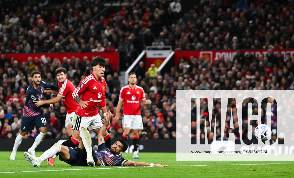 MANCHESTER, ENGLAND, OCT 10: Dominic Solanke of Tottenham Hotspur scores his sides first goal during the Premier League match between Manchester United, ManU and Tottenham Hotspur at Old Trafford in Manchester, England (Will Palmer Sports Press Photo)