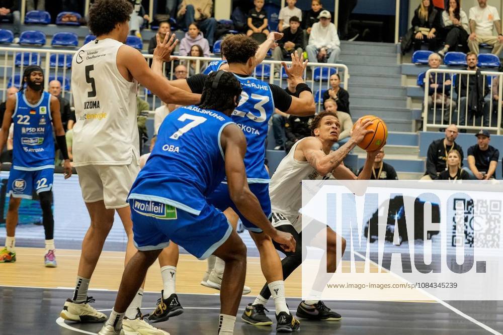 Isaiah Jevon Sanders (ETB Miners). Das Spiel der 2. Bundesliga ProA am 10.10. 2026, ETB Miners gegen die PS Karlsruhe LIONS, endete in der Sporthalle Am Hallo, Ernestinenstraße 57 mit X:X. Michael Gohl FUNKE Foto Services Deutschland Nordrhein-Westfalen Essen